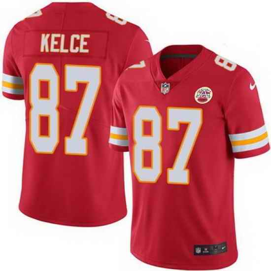 Nike Chiefs #87 Travis Kelce Red Team Color Mens Stitched NFL Vapor Untouchable Limited Jersey
